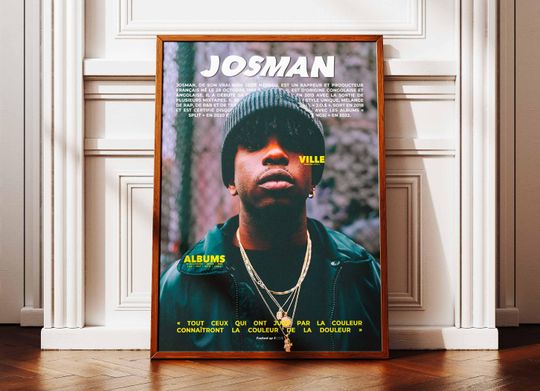 Discover Josman Poster | Josman Poster | Rapper Poster | Music Artist Posters | Wall Art Poster | Music Album Poster | French Rap