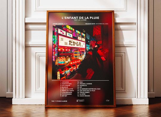 Discover Album Poster The Rain Child So La Lune | Poster So La Lune | Rapper Poster | Album Wall Art Poster | Music Album Poster | Poster Rap