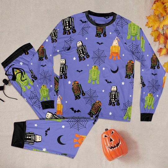 Discover Vintage Star Wars Halloween Pajamas Set, Disney Parks Halloween Themed Droids Are Frighteningly Sleepwear, Disney Halloweens For Kid Adult