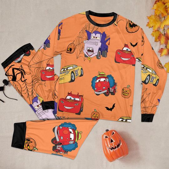 Discover Funny Cars Halloween Pajamas Set, Disney Cars Land Haul O Ween Costumes Sleepwear, Disney Halloween Pajamas for Kids, Spooky Family Pajamas