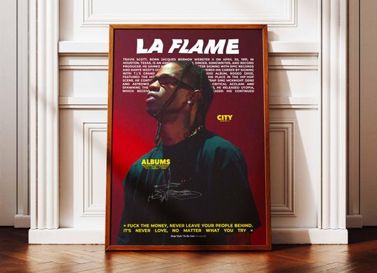 Discover Travis Poster | Travis Poster | Rapper Poster | Music Artist Posters | Wall Art Poster | Music Album Poster | French Rap
