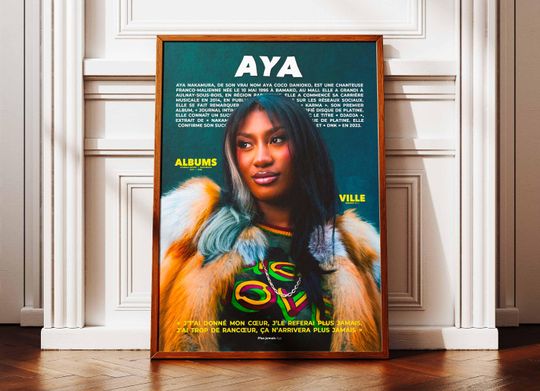 Discover Aya Nakamura Poster | Aya Nakamura Poster | Rapper Poster | Music Artist Posters | Wall Art Poster | Music Album Poster | French Rap