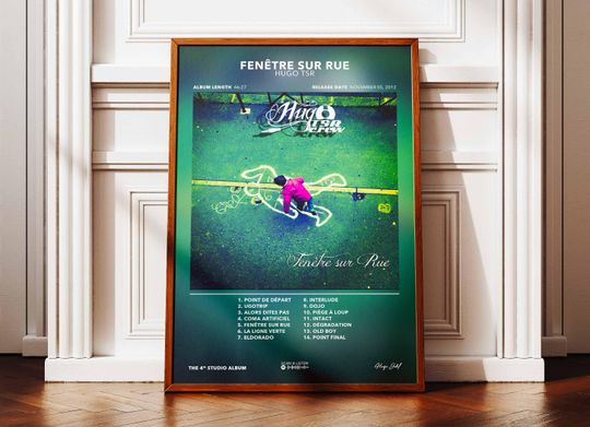 Discover Hugo TSR Window on the Street Album Poster | Hugo TSR Poster | Rapper Poster | Album Wall Art Poster | Music Album Poster | French Rap Poster