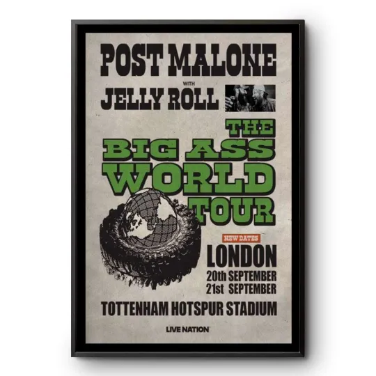Discover Post Malone in London, UK Tour September 20-21, 2025 Poster