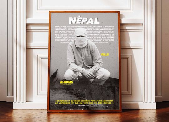 Discover Nepal Poster | Nepal Poster | Nepal Portrait Poster | Music Artist Posters | Nepal Album Poster | Music Album Poster | French Rap