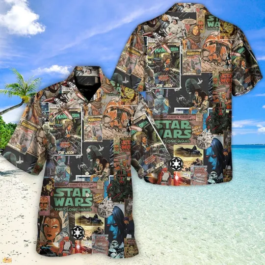 Discover Disney Star Wars Beach Starwars Comic Style Aloha Hawaiian Shirt
