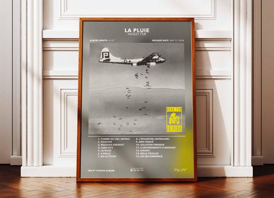 Discover Album Poster La Pluie Hugo TSR | Poster Hugo TSR Album | Rapper Poster | Album Wall Art Poster | Music Album Poster | French Rap Poster