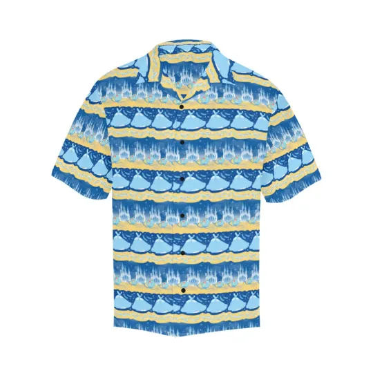 Discover Disney Cinde Midnight Princcess Line Blue Hawaiian Shirt