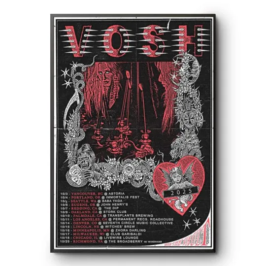 VOSH Band Fall 2025 Tour Poster