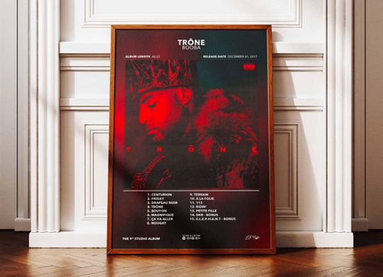 Discover Booba Throne Album Poster | Booba Album Poster | Rapper Poster | Album Wall Art Poster | Music Album Poster | French Rap Poster