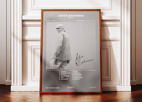 Discover Album Adios Bahamas Nepal | Poster Nepal Album | Rapper Poster | Album Wall Art Poster | Music Album Poster | French Rap Poster