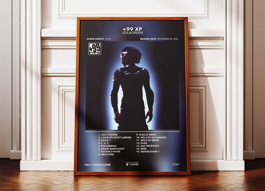 Discover Album +99 XP Jolagreen | Poster Jolagreen Album | Rapper Poster | Album Wall Art Poster | Music Album Poster | Poster French Rap