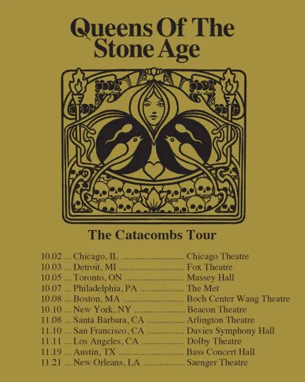 Discover Queens of the Stone Age The Catacombs Tour 2025 Poster