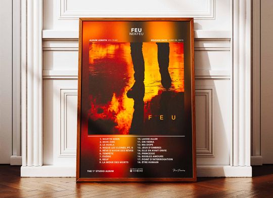 Discover Album Poster Feu Nekfeu | Poster Nekfeu Album | Rapper Poster | Album Wall Art Poster | Music Album Poster | French Rap Poster