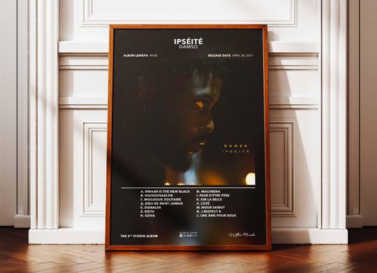 Discover Album Poster Ipsit Damso | Poster Damso Album | Rapper Poster | Album Wall Art Poster | Music Album Poster | French Rap Poster