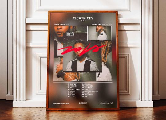 Discover Album Poster Cicarices Zola | Poster Zola Album | Rapper Poster | Album Wall Art Poster | Music Album Poster | French Rap Poster