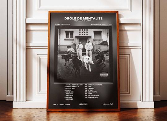 Discover Album Poster Funny Mentality Djadja Dinaz | Poster Djadja Dinaz | Rapper Poster | Album Wall Art Poster | Music Album Poster | Poster Rap