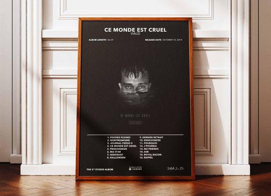 Discover Album Poster This World Is Cruel Vald | Poster Vald Album | Rap Poster | Album Wall Art Poster | Music Album Poster | French Rap Poster