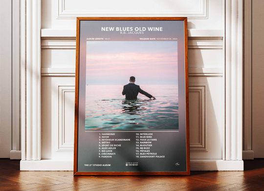 Discover Album Poster New Blues Old Wine B.B. Jacques | Poster B.B. Jacques | Rap Poster | Album Wall Art Poster | Music Album Poster | Poster Rap