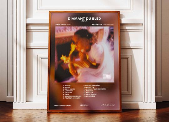 Discover Zola Diamond of the Bled Album Poster | Zola Album Poster | Rap Poster | Album Wall Art Poster | Music Album Poster | French Rap Poster