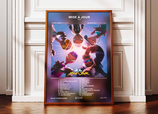 Discover Album Poster Update JUL | JUL Album Poster | Rap Poster | Album Wall Art Poster | Music Album Poster | French Rap Poster