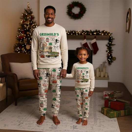 Discover Griswold Family Pajamas Set, Christmas Pyjamas for Kid, Christmas Parent-Child Reunion Family Pajama Set, National Lampoon's Christmas Shirt