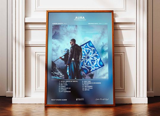 Album Poster Aura Franglish | Poster Franglish Album | Rapper Poster | Album Wall Art Poster | Music Album Poster | French Rap Poster
