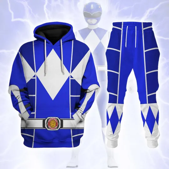 Discover Mighty Morphin Power Ranger Cosplay C2 Hoodie Joggers Sets