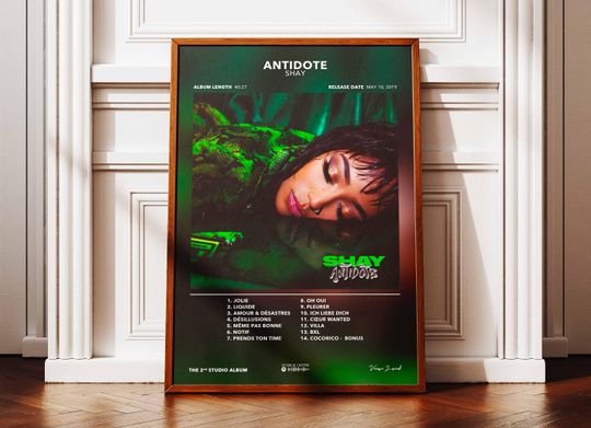 Discover Album Poster Antidote Shay | Poster Shay Album | Rapper Poster | Album Wall Art Poster | Music Album Poster | Poster French Rap