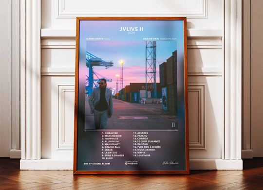 Discover Album Poster JVLIVS 2 SCH | Poster SCH Album | Rap Poster | Album Wall Art Poster | Music Album Poster | Poster French Rap
