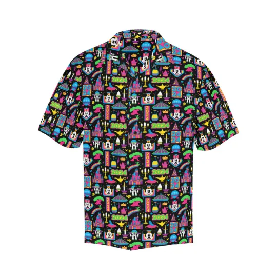 Discover Disney 2024 Disneyland Trip Black Hawaiian Shirt