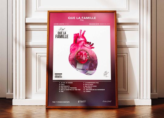 Discover Album Poster Que La Famille PNL | Poster PNL Album | Rapper Poster | Album Wall Art Poster | Music Album Poster | French Rap Poster