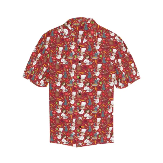 Disney Ratatouille Super Chef Red Hawaiian Shirt