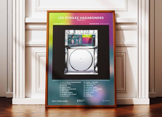 Discover Album Poster Les toiles Vagabondes Nekfeu | Poster Nekfeu | Rap Poster | Album Wall Art Poster | Music Album Poster | French Rap Poster
