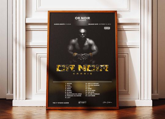 Discover Album Poster Or Noir Kaaris | Poster Kaaris Album | Rapper Poster | Album Wall Art Poster | Music Album Poster | French Rap Poster