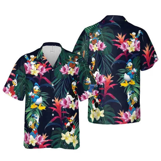 Discover Disney Summer Beach Donal Duck Tropical Disney Aloha Hawaiian Shirt