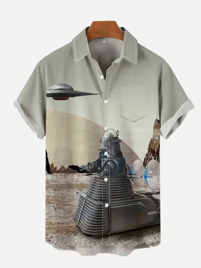 Discover Disney Star Wars Robot Adventure Hawaiian Shirt