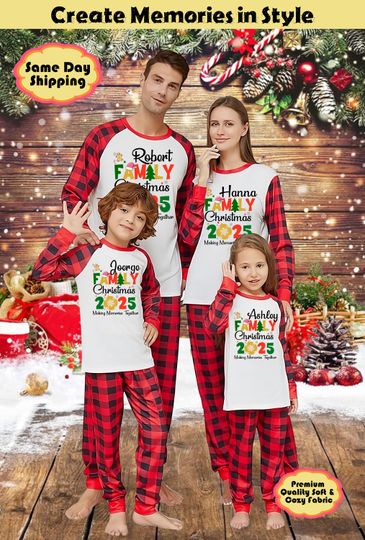 Discover Custom Matching Family Pajama Set | Personalized Christmas PJs | Holiday Sleepwear