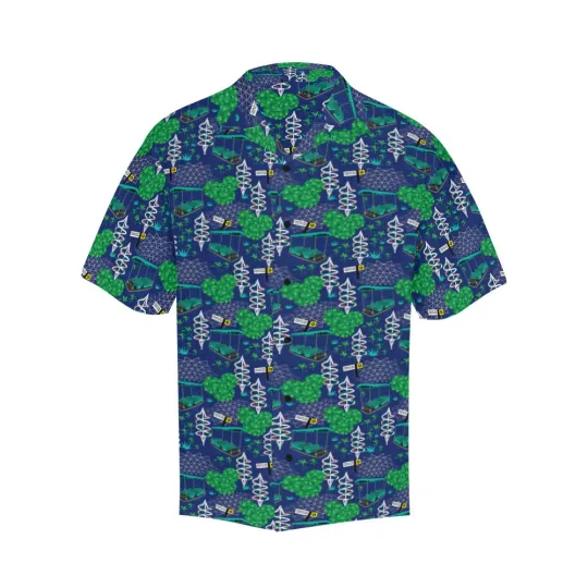 Discover Disney Mickey Green Logo Living With The Land Hawaiian Shirt