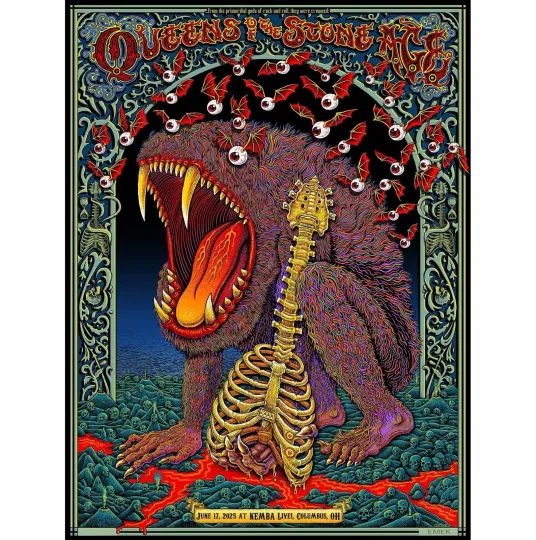 Discover Queens of the Stone Age Columbus Ohio June 17th 2025 Poster