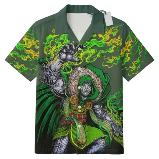 Discover Disney Marvel Doctor Dooom Villains Club Aloha Hawaiian Shirt