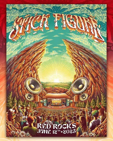 Discover Stick Figure Red Rocks June 12th 2025 Poster