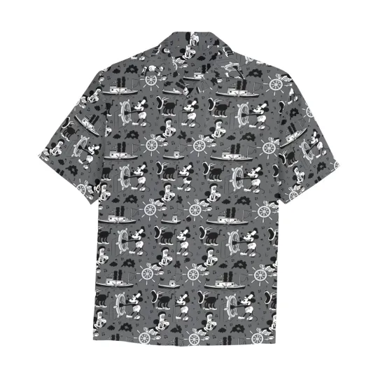 Discover Disney Steamboat Mickey Vintage Hawaiian Shirt
