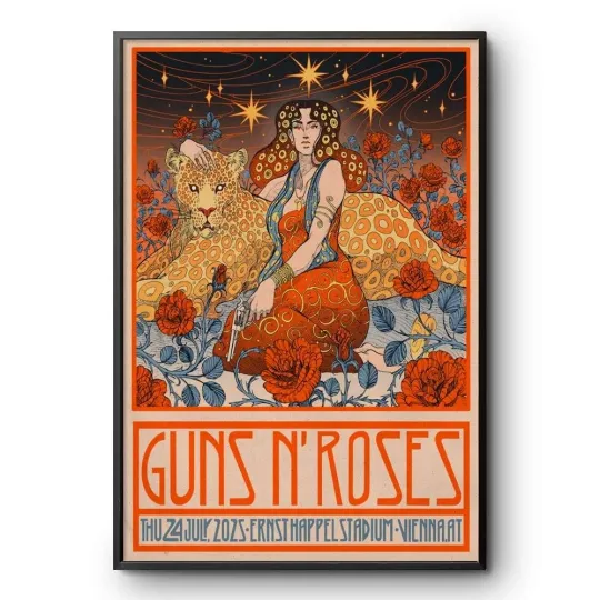 Discover Guns N' Roses Vienna Tour July 24 2025 Poster