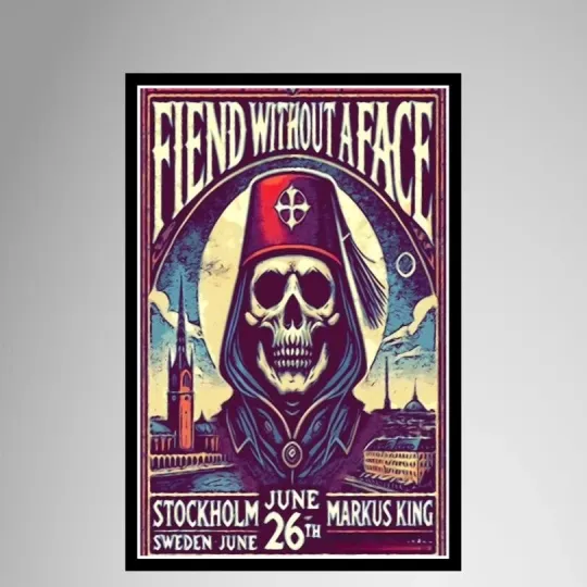 Discover Fiend Without A Face June 26 2025 Stockholm Sweden Poster
