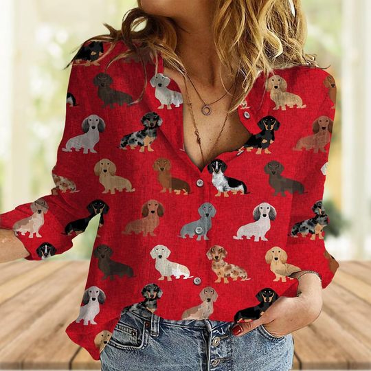Discover Dachshund Dog Casual  Blouse for Women
