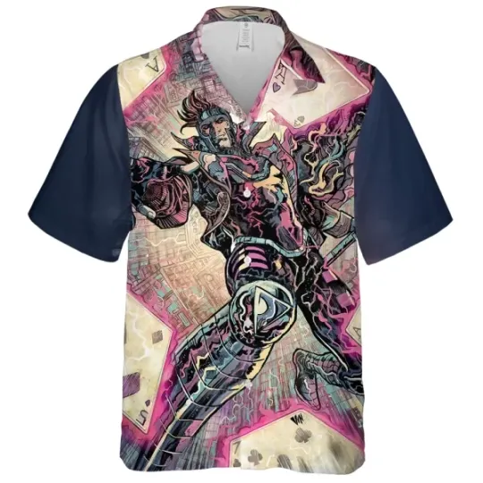 Discover Disney Marvel X-men Gambit Hawaiian Shirt