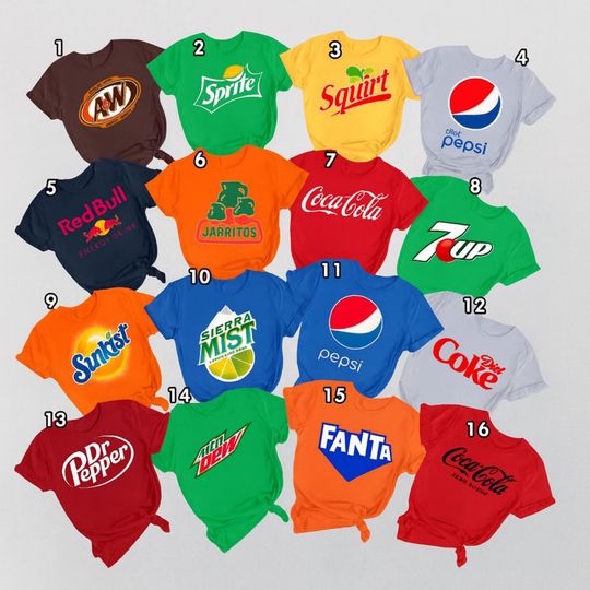 Discover Soda Drinking Party Halloween Costume Shirt, Soda Drink Halloween Costume For Family Group Shirt, Soda Drinks Group Halloween Shirt