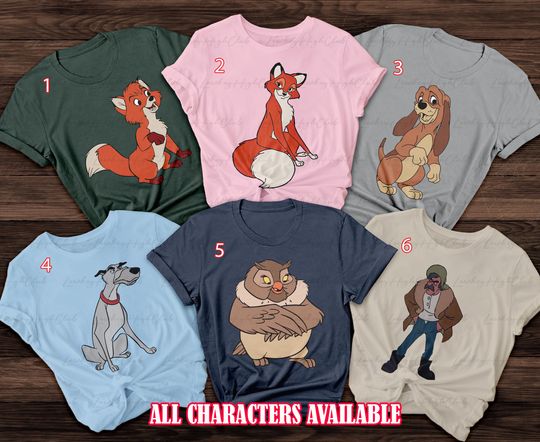 Discover Fox And The Hound Characters Shirt, Disney Fox and Hound Shirt, Animal Kingdom Shirt, Safari Family Matching Group, Epcot Trip Shirt, NVA091