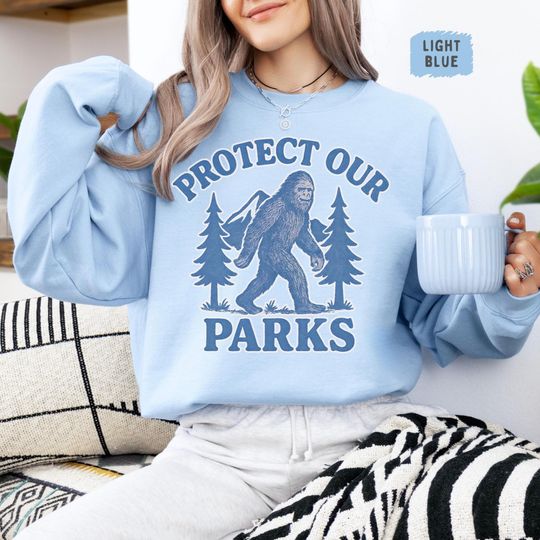 Vintage Protect our National Parks Sweatshirt, Retro Outdoor Adventure Jumper, Nature Lover Gift, Hiking Camping Sweatshirt